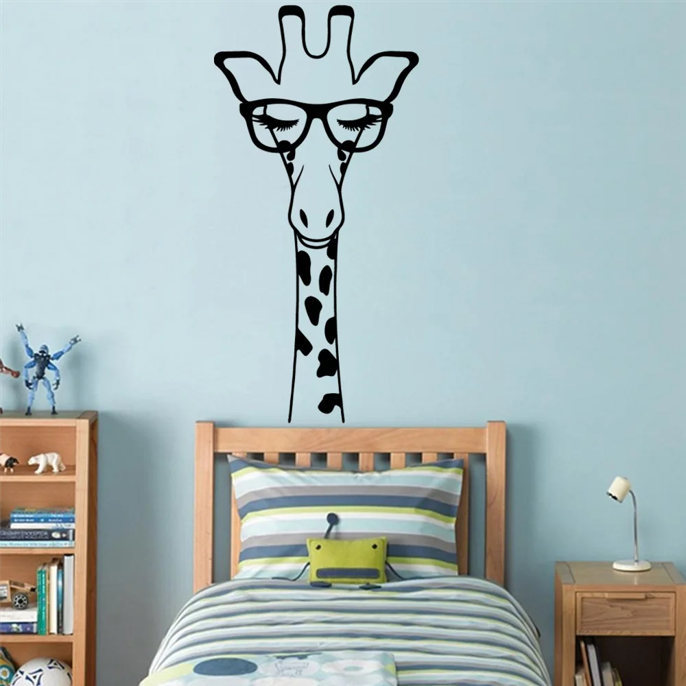 Самодельные наклейки на стену с жирафом животные любовь аксессуары для