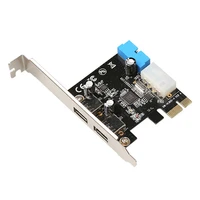 2 ports usb 3 0 pci e expansion card pci express pcie to usb hub 20pin adapter desktop motherboard riser cards