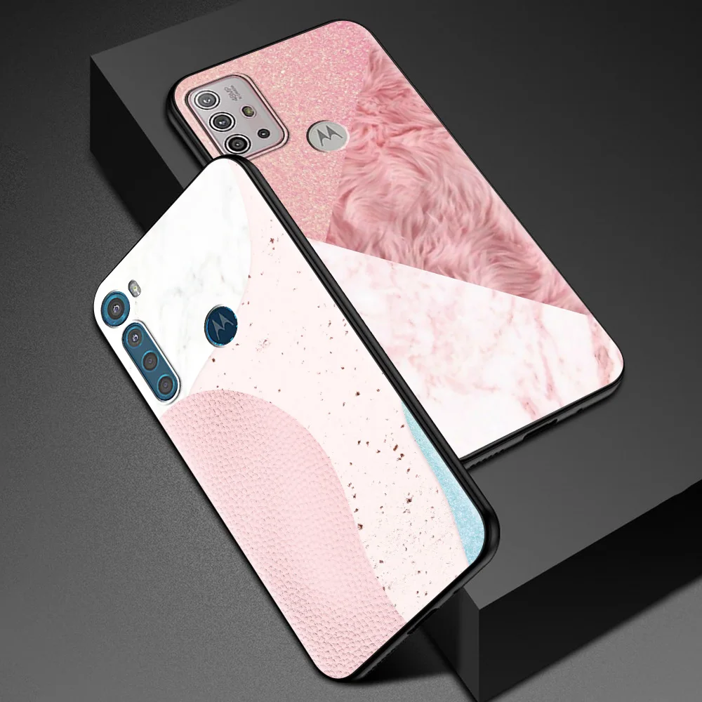 Розовый золотистый розовый блестящий чехол для телефона motorola one Fusion Hyper G9 G8 play Plus