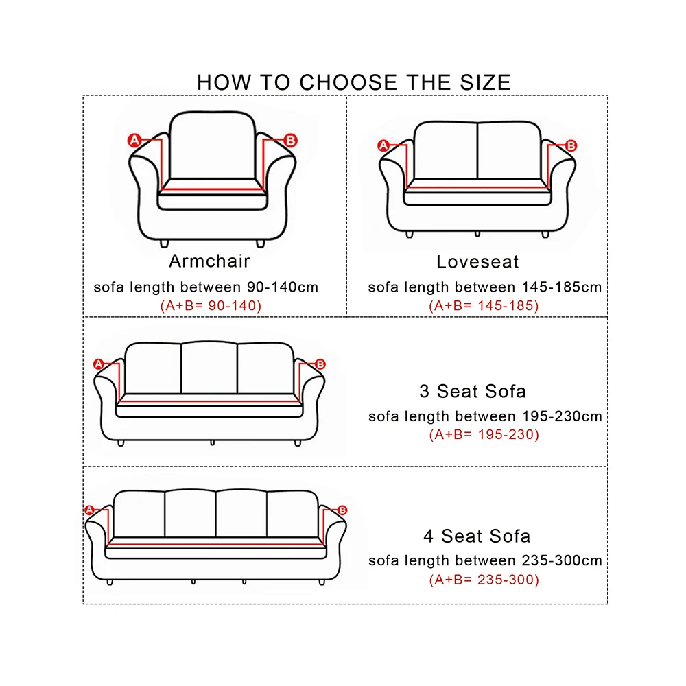 

Elastic Printed Sofa Couch Cover Stretch for Living Room All-inclusive Slip-resistant Sofa 1/2/3/4 L-shape Corner Sectional Sofa
