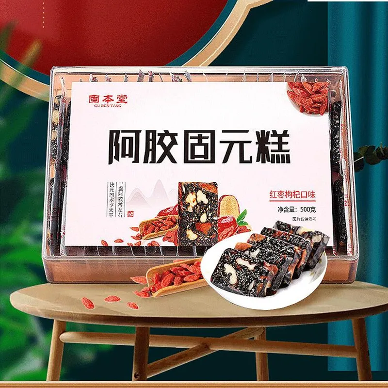 Ejiao Cake Gelatin Cake  Hide Gelatin Cake with Red Date, Wolfberry,  Eat Solid Yuan Cream Beauty Supplement for Blood