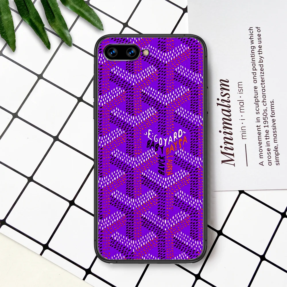 

Luxury Design Brand Goyarde Phone Case For Huawei Honor 6A 7A 7C 8 8A 8X 9 9X 10 10i 20 Lite Pro Play black Hoesjes Painting