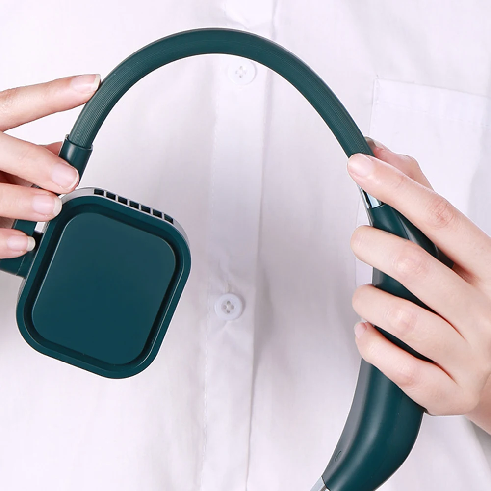 

Leafless Hanging Neck Fans Mini Neckband Fan Portable Flexible Small Usb Rechargeable Mini Hanging Adjustable Fan Air Cooler