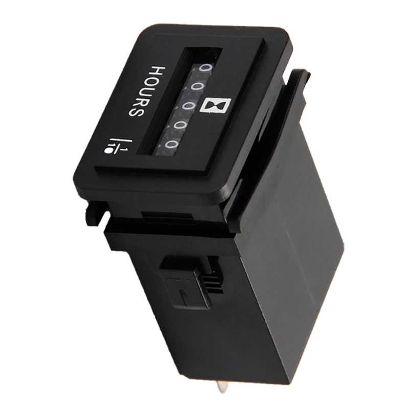 

DC 6-80V Timer Mechanical Hour Meter Hour Meter for Engine Generator Boat Motocross Motor Truck Tractor