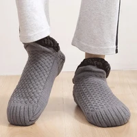 men shoes winter warm slippers for home floor socks slippers indoor fashion plush man slippers thicken bedroom house slippers