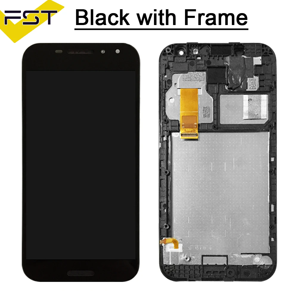 Black with Frame Черный/белый для Vodafone Smart N8 VFD610 Полный ЖК-дисплей+ кодирующий преобразователь сенсорного экрана в сборе с рамкой для Vodafone VFD-610 - Цвет: Black with Frame