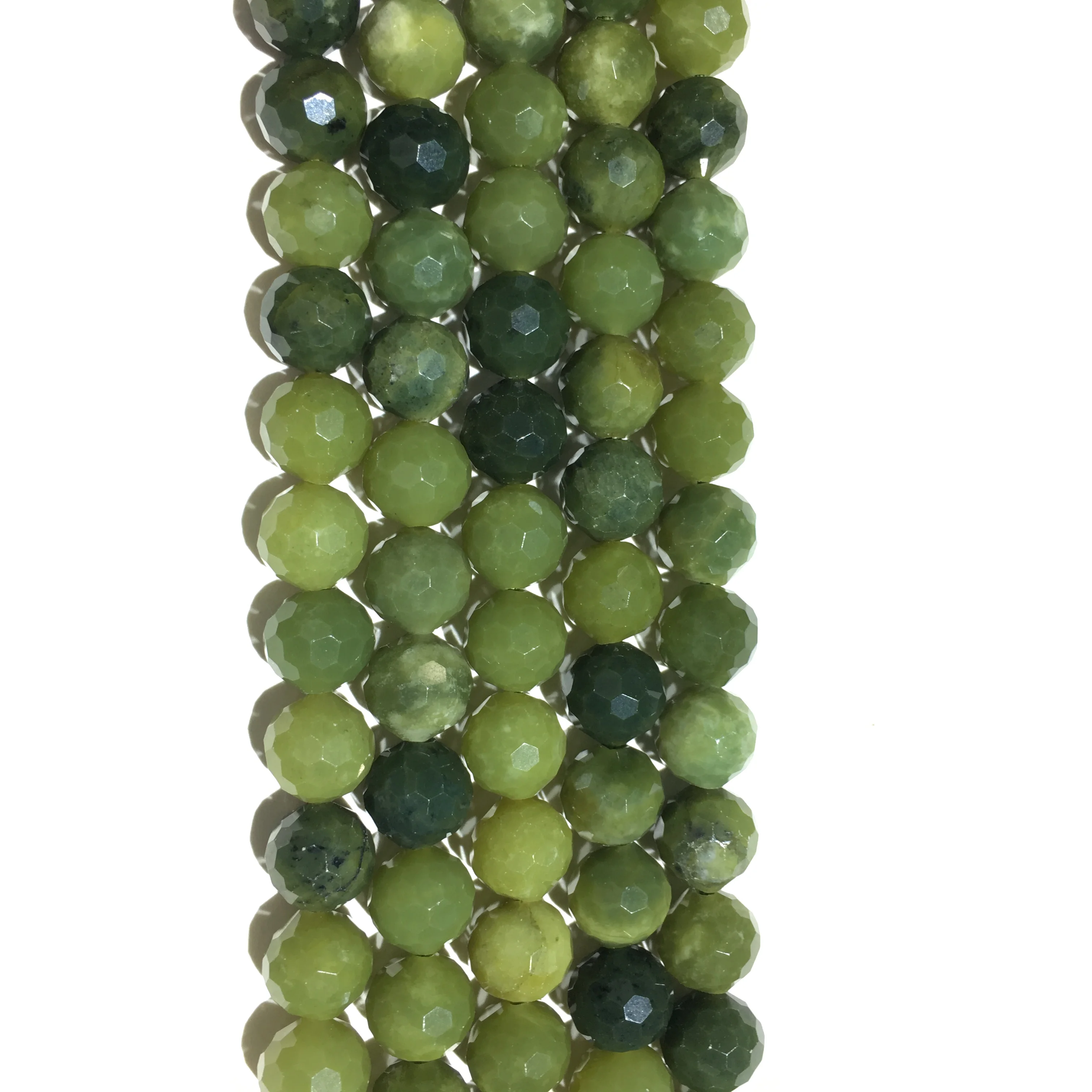 Заводская цена граненые китайские нефритовые бусины из натурального камня