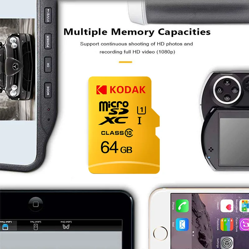 Карта памяти Kodak Micro SD 16 ГБ 32 64 128 класс 10 256 карта для смартфонов Samsung флеш 512