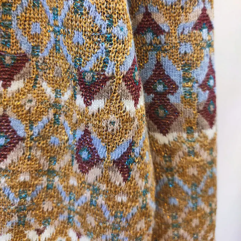 Новинка Высококачественная трикотажная одежда Ms ранней осени наборы с золотым