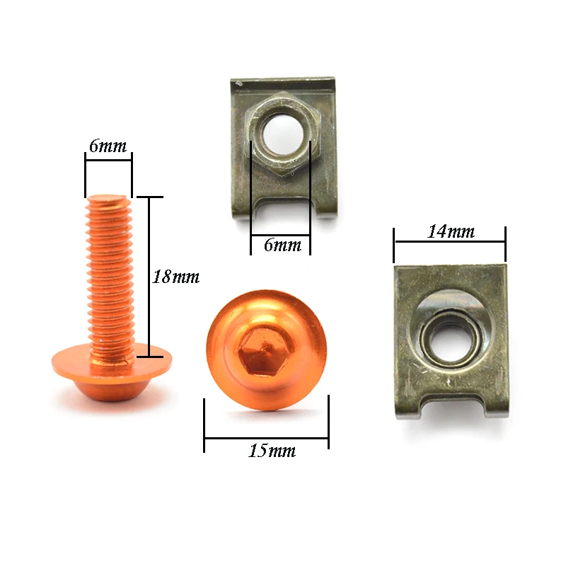 Мотоцикл обтекатель болты винт тела крепежи зажим винты гайки для Yamaha YZF R1 R6 R7 600R