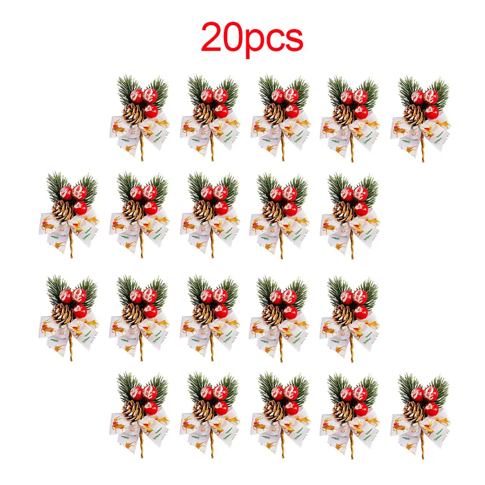 

Искусственные стебли ягод, сосновые ветви из пластика/пены, 20 шт.