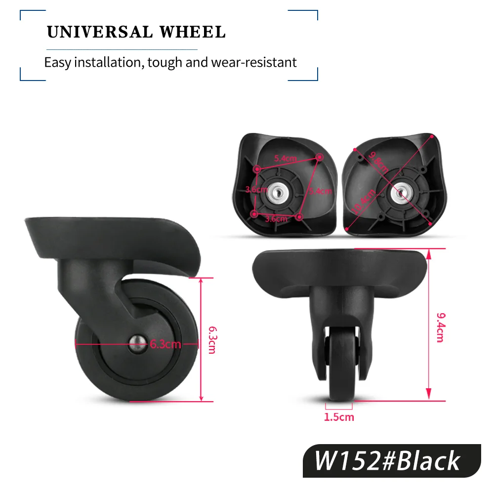 HANLUOKE Americon Travel luggage wheel accessories universal wheel password travel case roller leather case wheel luggage