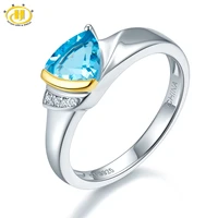 hutang 925 sterling silver ring 1 63 carats natural swiss blue topaz cubic zirconia rings classic style fine jewelry for girl