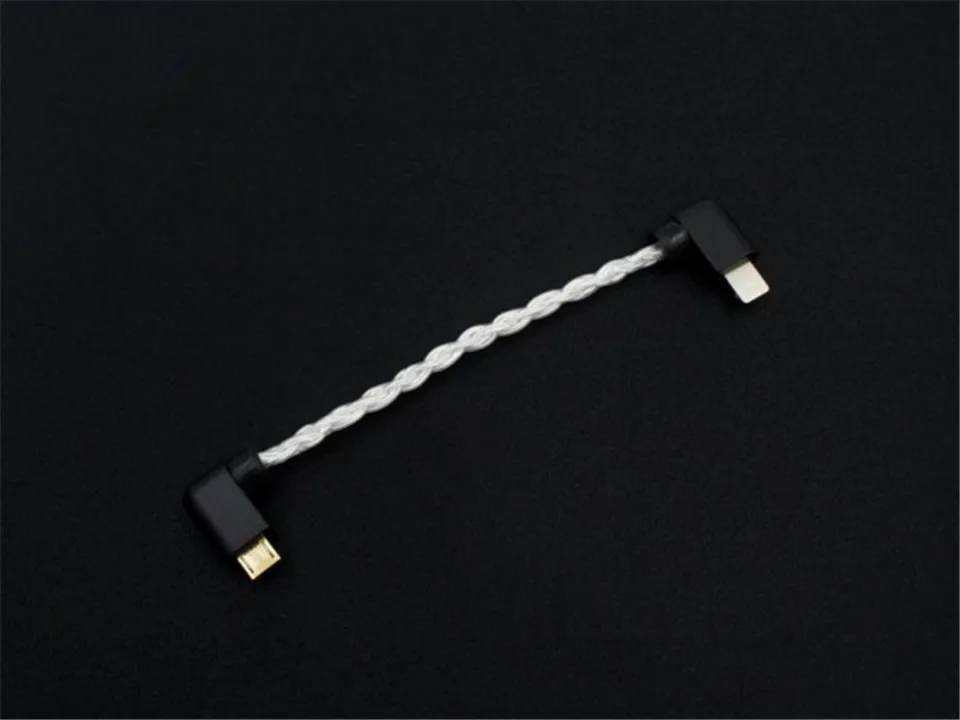 Микро USB для L 8 ядер OCC Посеребренная искусственная кожа Hugo/Mojo/PHA DAC|Аксессуары