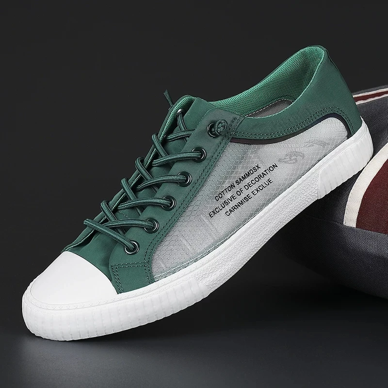 

Summer New Men Canvas Shoes Hard-wearing Breathable Sneakers All-match Male Vulcanized Shoes Fashion Casual Outside flat base