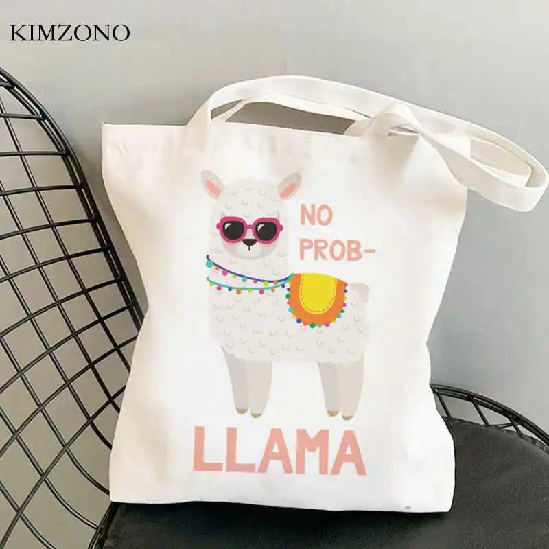 

Lama Llama shopping bag recycle bag bolsas de tela tote bolsa bag string foldable sacola fabric sac tissu