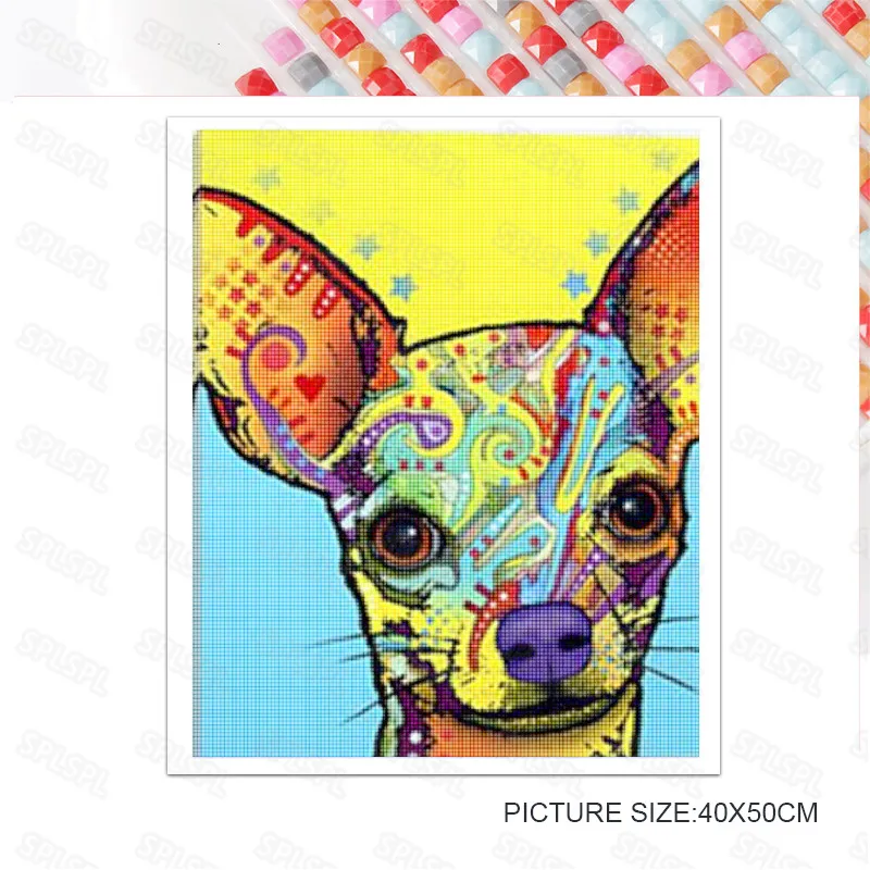 

Diy Diamond Painting Cute Puppy Beautiful and Warm Modern Children's Bedroom Decoration Painting Personality Creative Painting