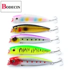 5 шт. воблеры для щукитроллингаПоппер для рыбы Искусственныйжесткийподдельныйокуньфорелькепка приманка для рыбалкиснасть для морской воды