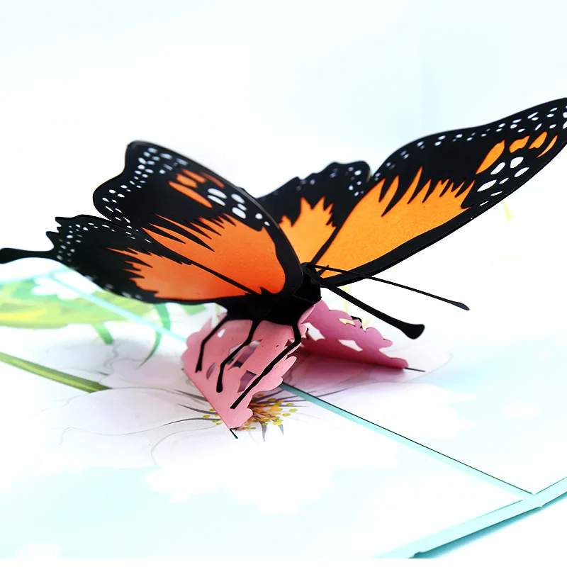 10 шт. 3D бабочка в саду оригами пригласительные открытки для свадебной вечеринки