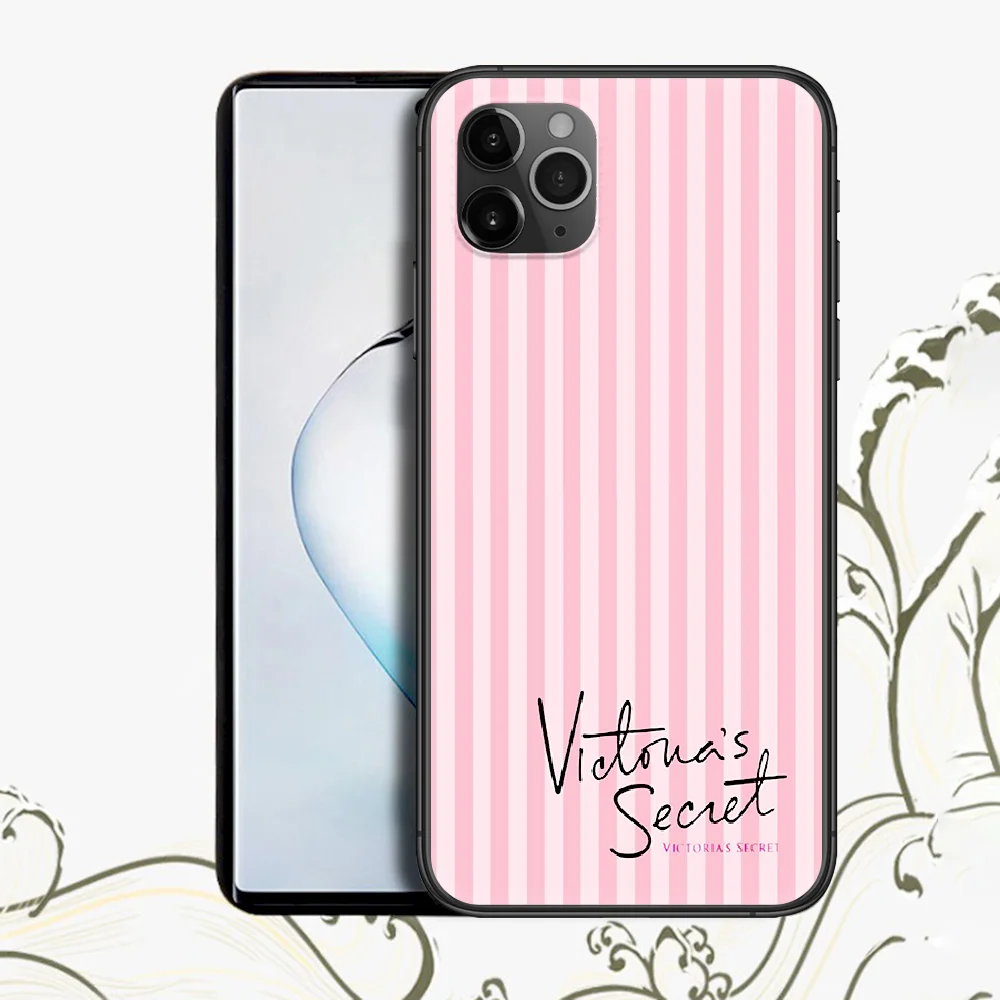 

Fashion Victoria Luxury Pink VS Iphone 4 4s 5 5S SE 5C 6 6S 7 8 Plus 11 12 Mini Pro Max X XS XR 2020 For Phone Case black Shell