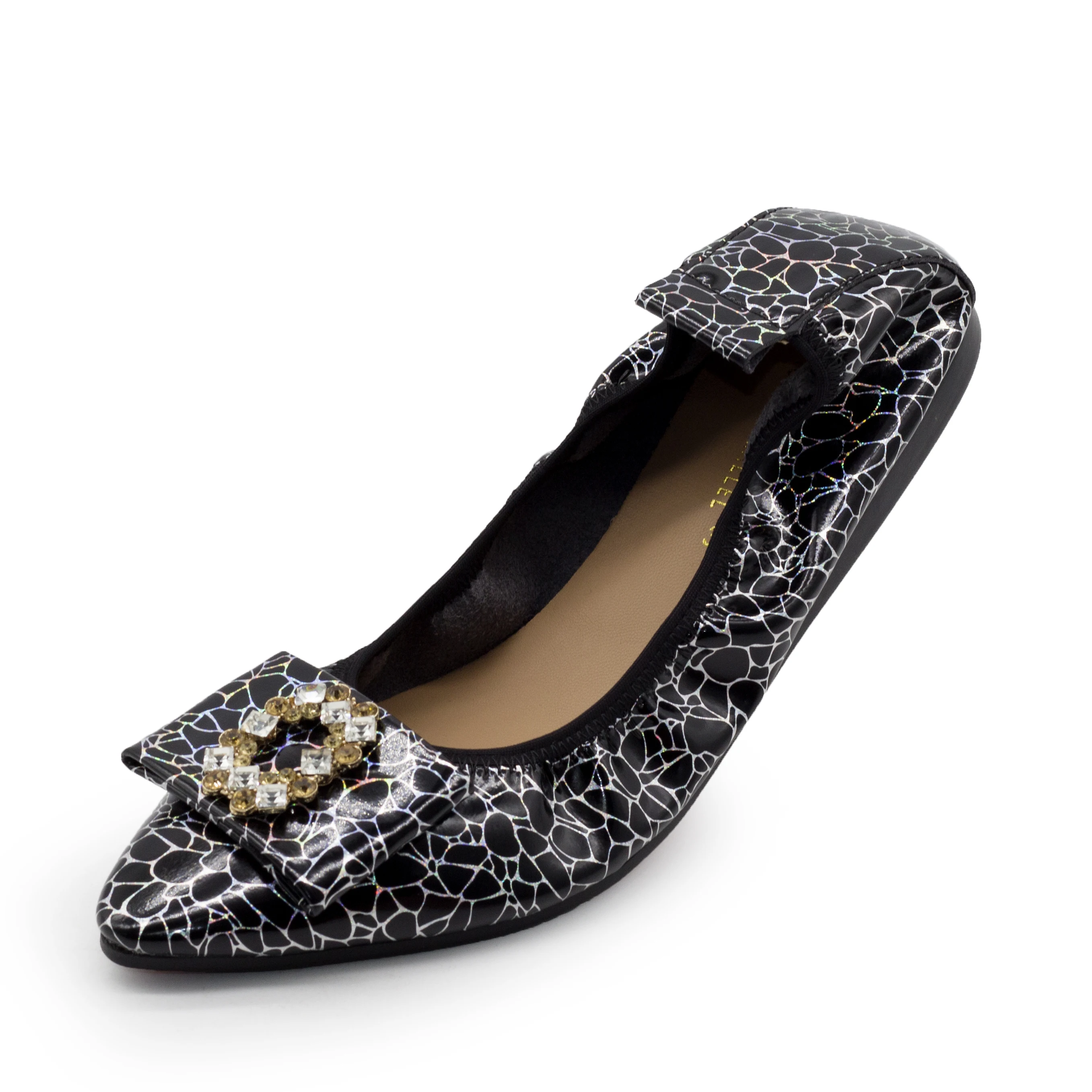 167-1 Plus Size 43 Wide Pointed Toe Fashion Casual Shoes Women Ladies Ballet Flats Comfort Loafers Women's Leather Flat Shoes