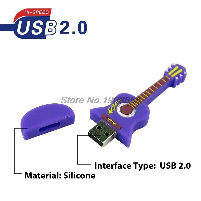 Модная мультяшная гитара скрипка 6 стилей 32 Гб 64 128 МБ флеш диск USB 2 0 Memoria Usb ручка