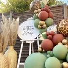 72 шт. авокадо зеленый арки гирлянда Шар Комплект хром золотых шаров для Одежда для свадьбы, дня рождения украшения Baby Shower Globos