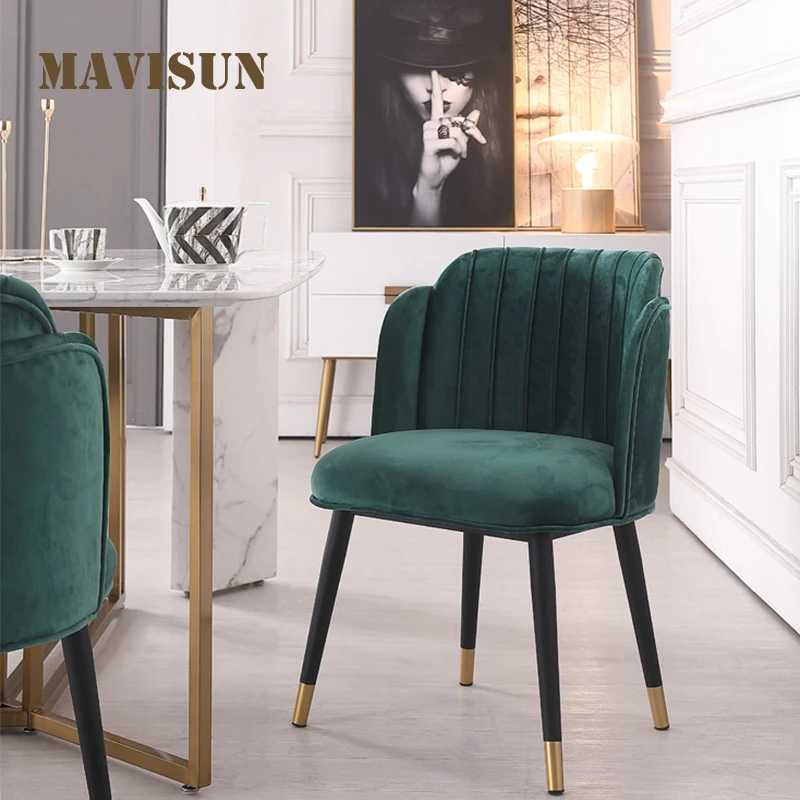 

Nordic Green Designer Creative Leisure Dining Chair Single Person Post-Modern Light Luxury Simple Minimalist Home Furniture
