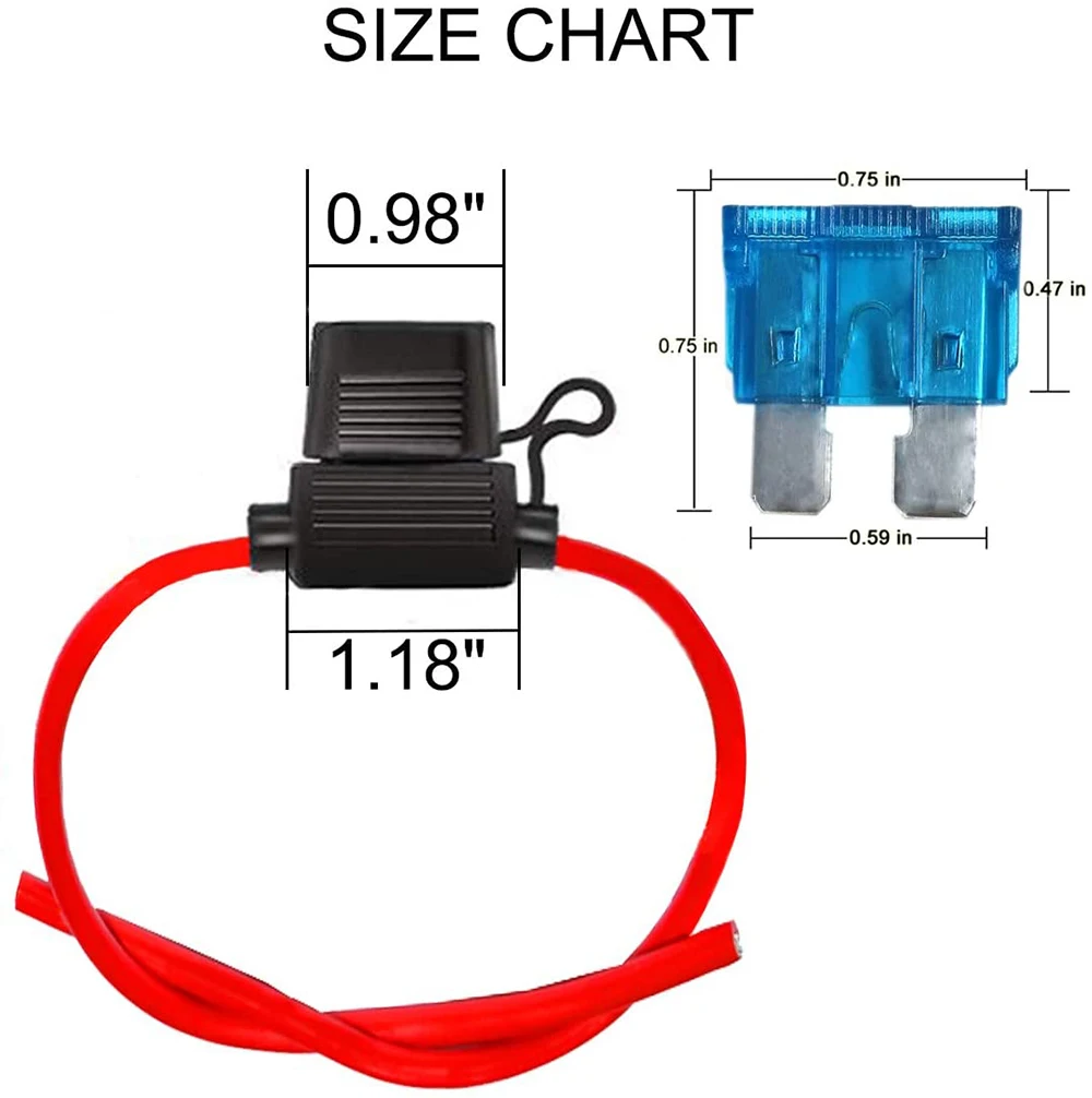 10 комплектов 16 AWG водонепроницаемый IP67 Стандартный Встроенный держатель