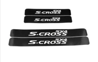 4pcsset for suzuki sx4 s cross s cross car pu leather door sill guard protector stickers anti scratch accessories