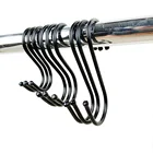 10 шт Черный s-образный крючки для кухни и ванной комнаты из нержавеющей стали Одежда Крючки для подвешивания кастрюли мешок-горшок для цветов полотенца держатель для хранения дома