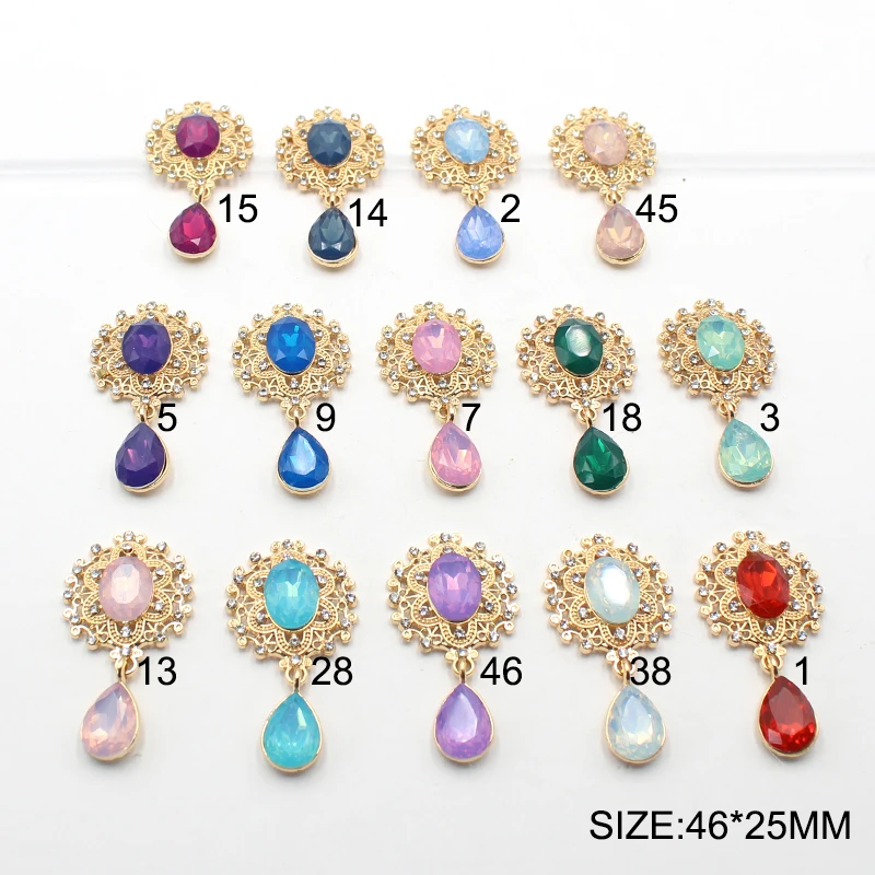 TYNUOMI, 10 шт., 25x46 мм, оптовая цена, броши, аксессуары для украшения пуговиц из сплава, красивые свадебные аксессуары для шитья своими руками