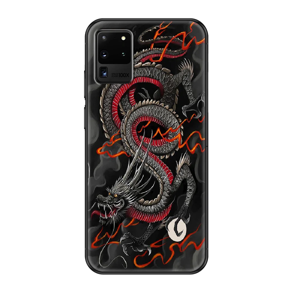 Крутой китайский дракон чехол для телефона Samsung Galaxy S 3 4 5 6 7 8 9 10 E Plus Lite Edge черный