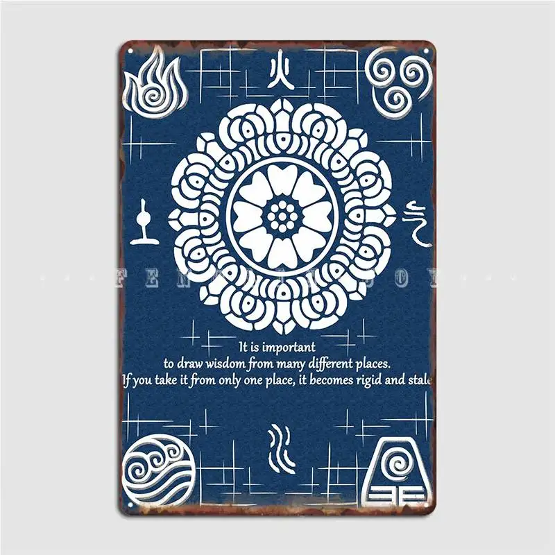 

Wisdoms Of The White Lotus Quote Metal Plaque Poster Wall Plaque Wall Club Designing Tin Sign Poster