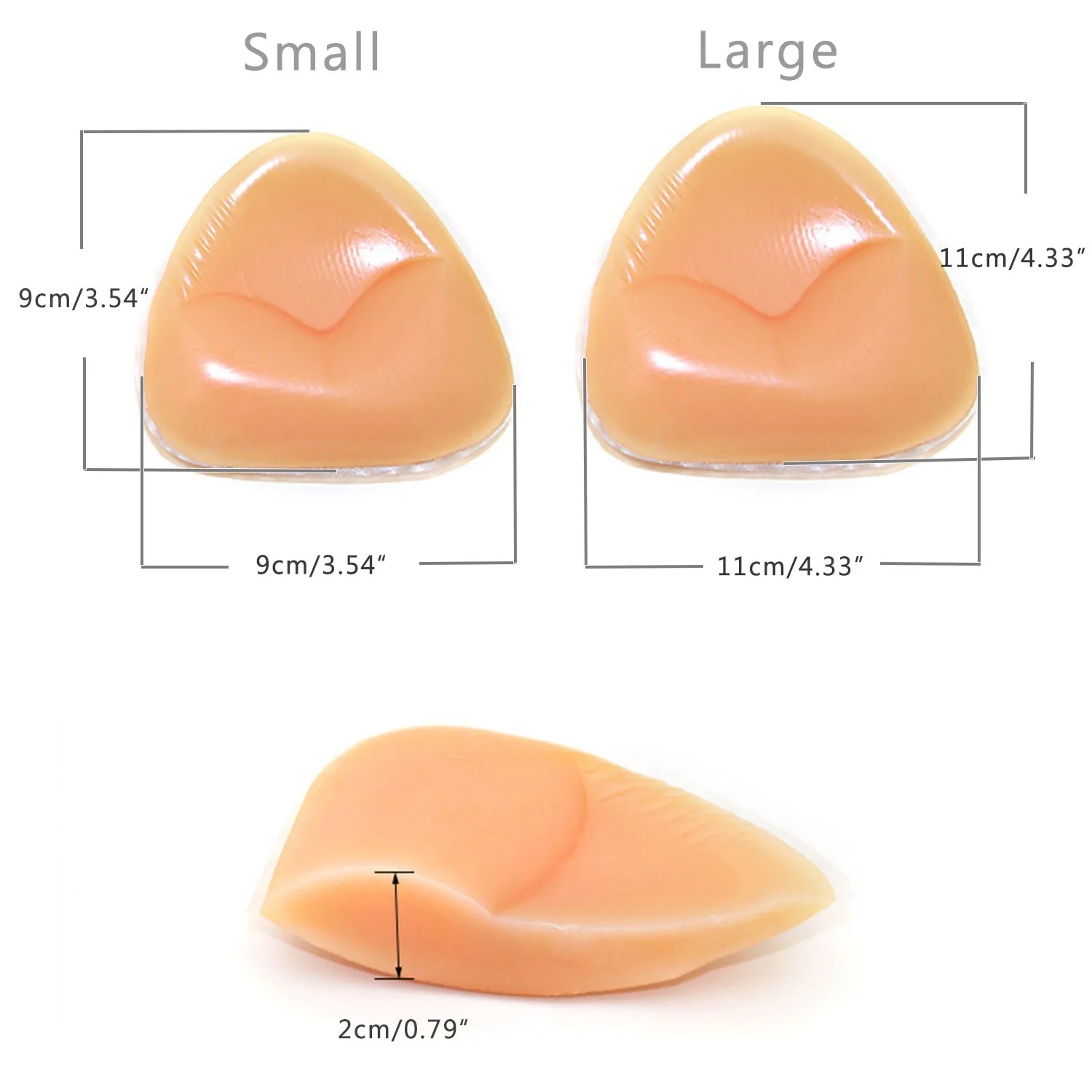 

Removable Bikini Bra Insert Silicone Triangle Pads Enhancer Swimsuit Bust Thicker Breathable Invisible Paste Padding