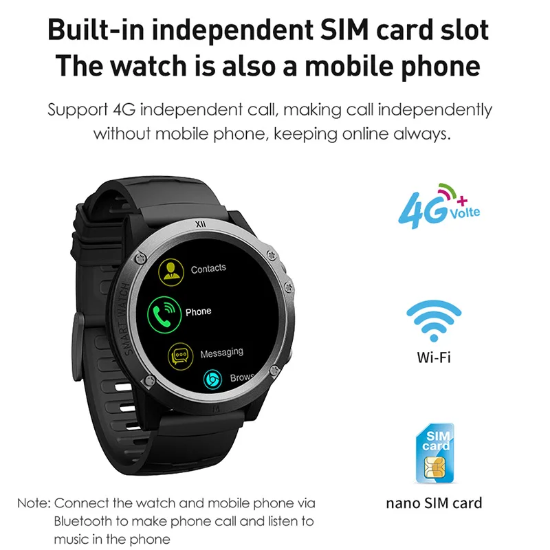 Смарт-часы на Android 4G GPS с несколькими циферблатами 1 39 дюйма пульсометр камера 2 Мп