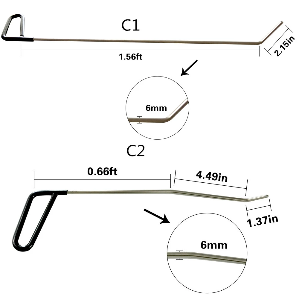 Preço Pdr Hastes Ganchos Carro Bomba De Pé-de-cabra Cunha Kit Ferramentas De Reparo Paintless Dent Profissão Conjunto De Ferramentas De Remoção Dent