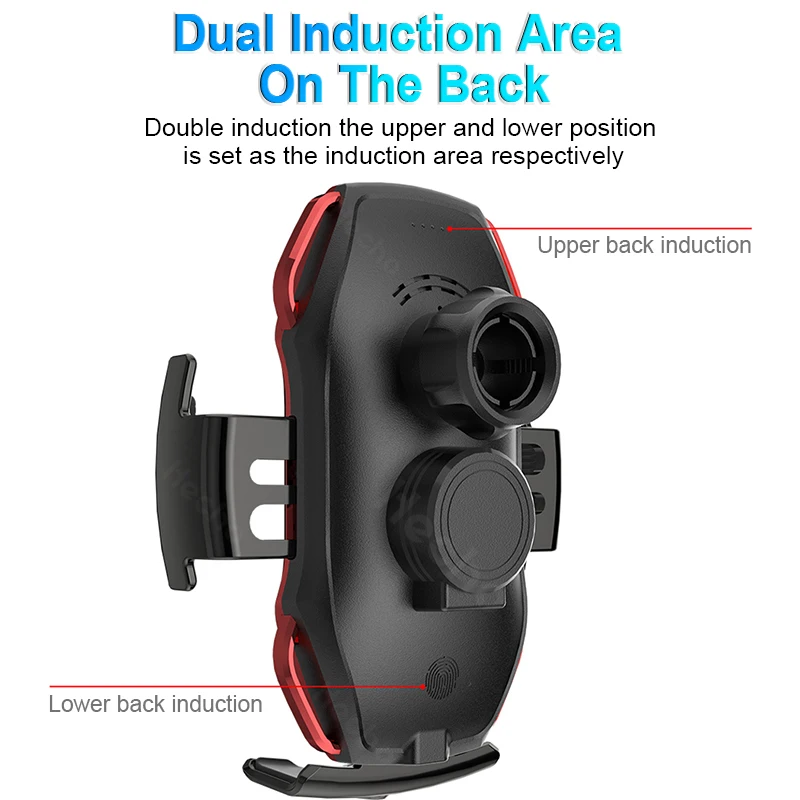 

10W Car Wireless Charger Holder Automatic Clamping Mount Fast Charging For iPhone 12 11 Samsung Infrared Sensor Magnetic Charger
