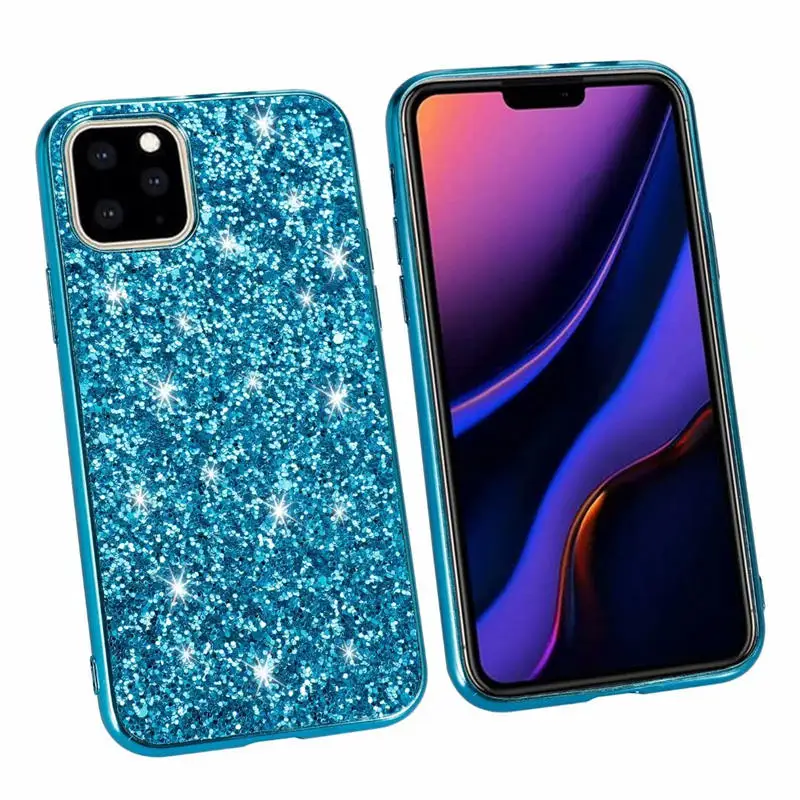 Чехол для iphone 11 i phone11 pro max Блестящий силиконовый чехол с блестками для iphone 11 с блестящими кристаллами