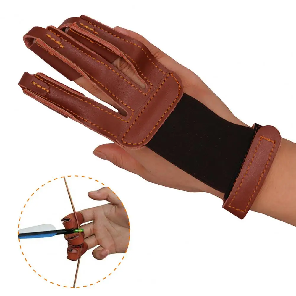 

Comfortable Cowhide Adjustable Archery Finger Protector Archery Accessories