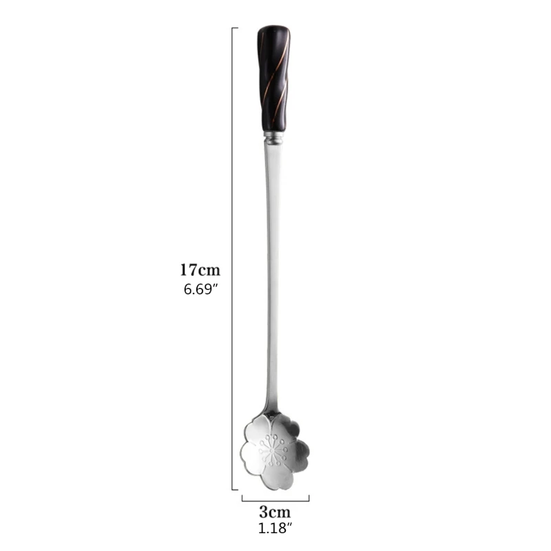 

Stainless Steel Tableware Creative Rose Cherry Flower Coffee Spoon Sugar Spoons Tea Spoon Stir Bar Spoon Stirring Spoons