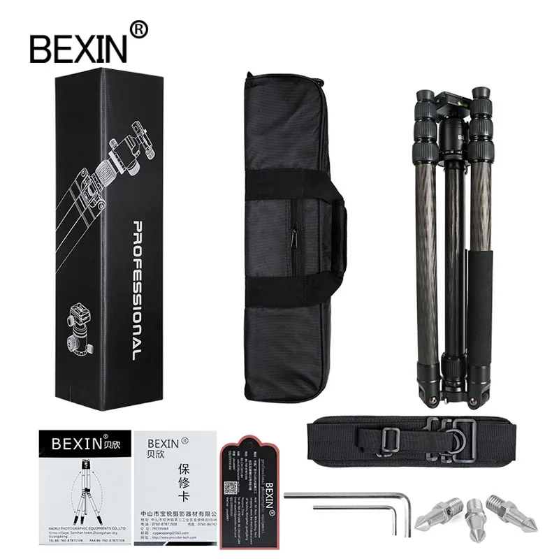 

Bexin W324C tripod carbon fiber 360 degree panoramic professional photography tripod for SLR camera recorder