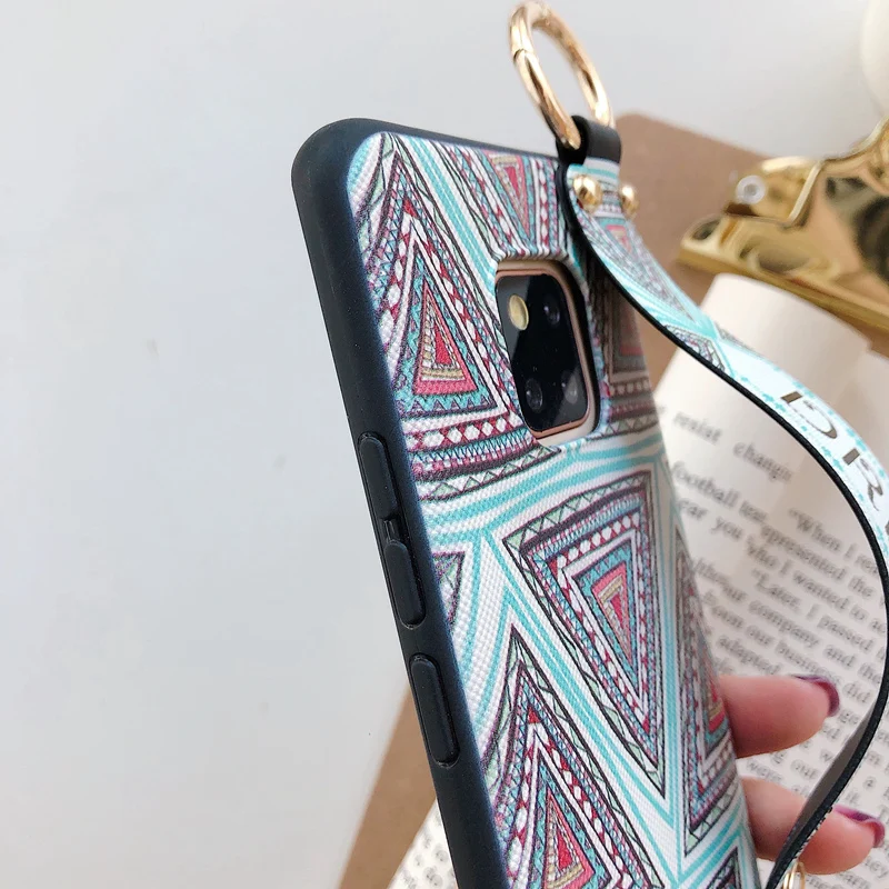Чехол с треугольным ремешком в богемном стиле для Huawei P30 Pro Honor 10 9 Lite V10 V20 10i 9i 8X Mate 20