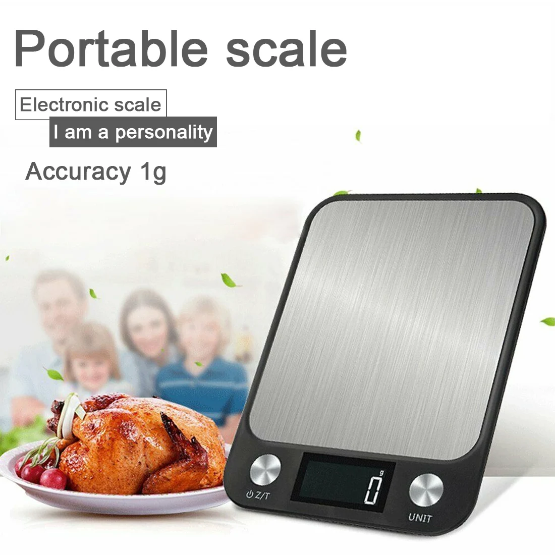 Многофункциональные цифровые кухонные весы из нержавеющей стали с ЖК-дисплеем