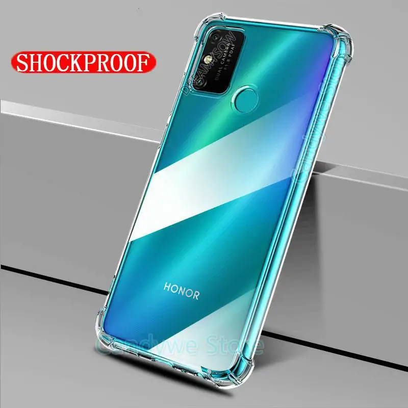 Прозрачный противоударный чехол из ТПУ задняя крышка для Huawei Honor 9A 9S 9X 8X X10 P40 Lite HONOR