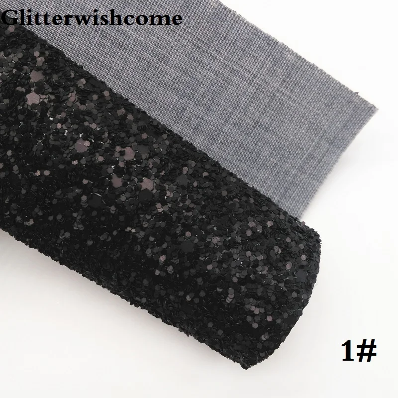 Glitterwishcome 21X29 см А4 Размер синтетическая кожа, матовая массивная блестящая кожа, искусственная ткань из искусственной кожи винил для бантов, GM042A - Цвет: 1