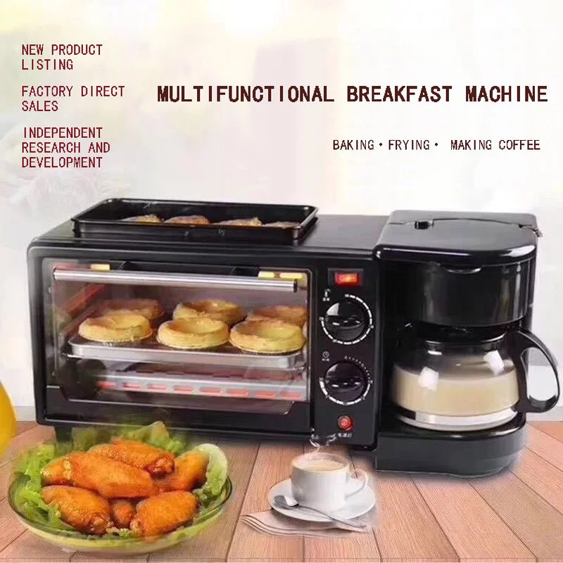 

Семейная печь для приготовления завтрака, многофункциональная машина для приготовления кофе, жареных яиц, хлеба