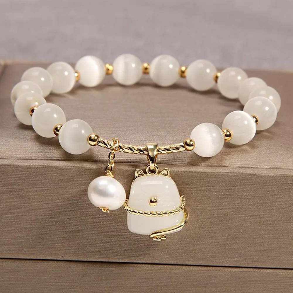 

South Korea In 2021, The New Fashion Ms Opal Pearl Bracelet, Personality Luxury Jewelry Bracelet Party Birthday Gifts Of Jewelry