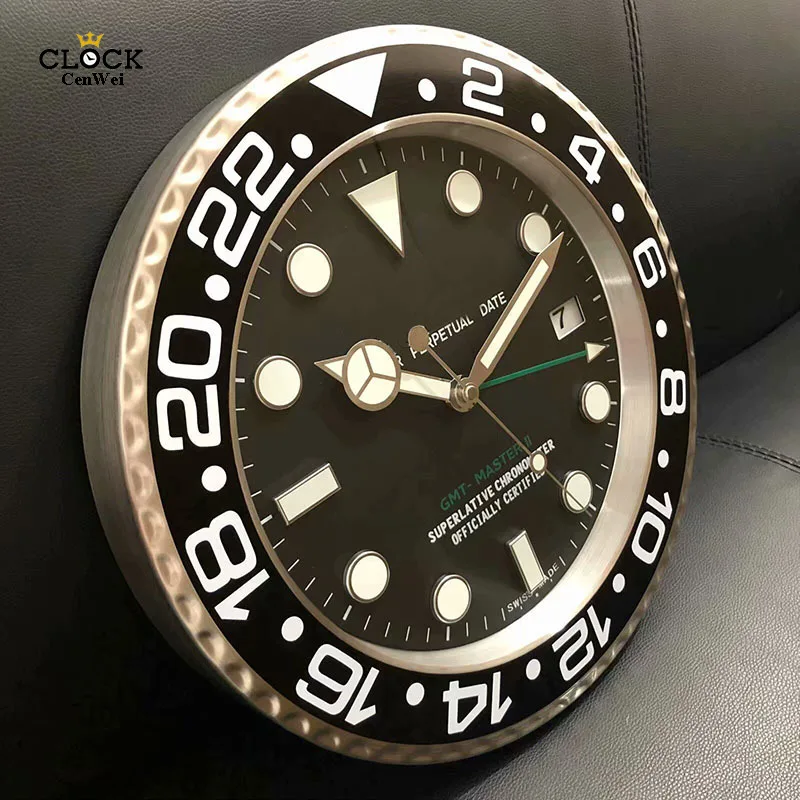 

Luxury Wall Clock Style Metal Art Clocks Relogio De Parede Horloge with Corrponding Logos