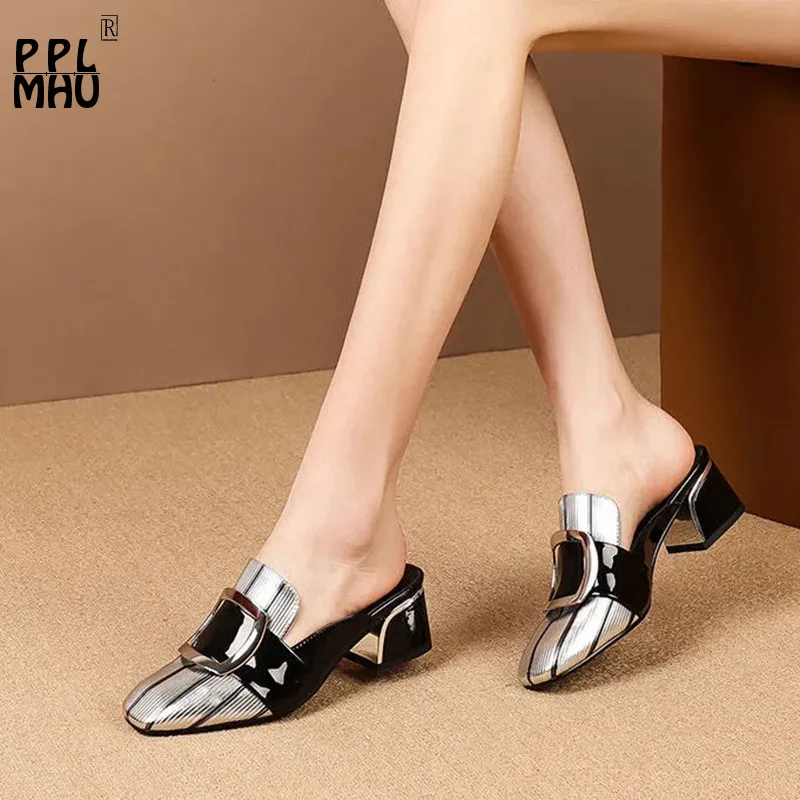 Сланцы Baotou женские с открытым носком искусственная кожа без застежки пикантные